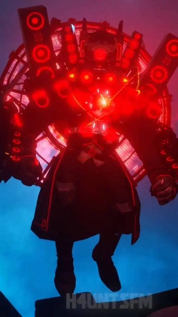 ai character: titan speaker man  background