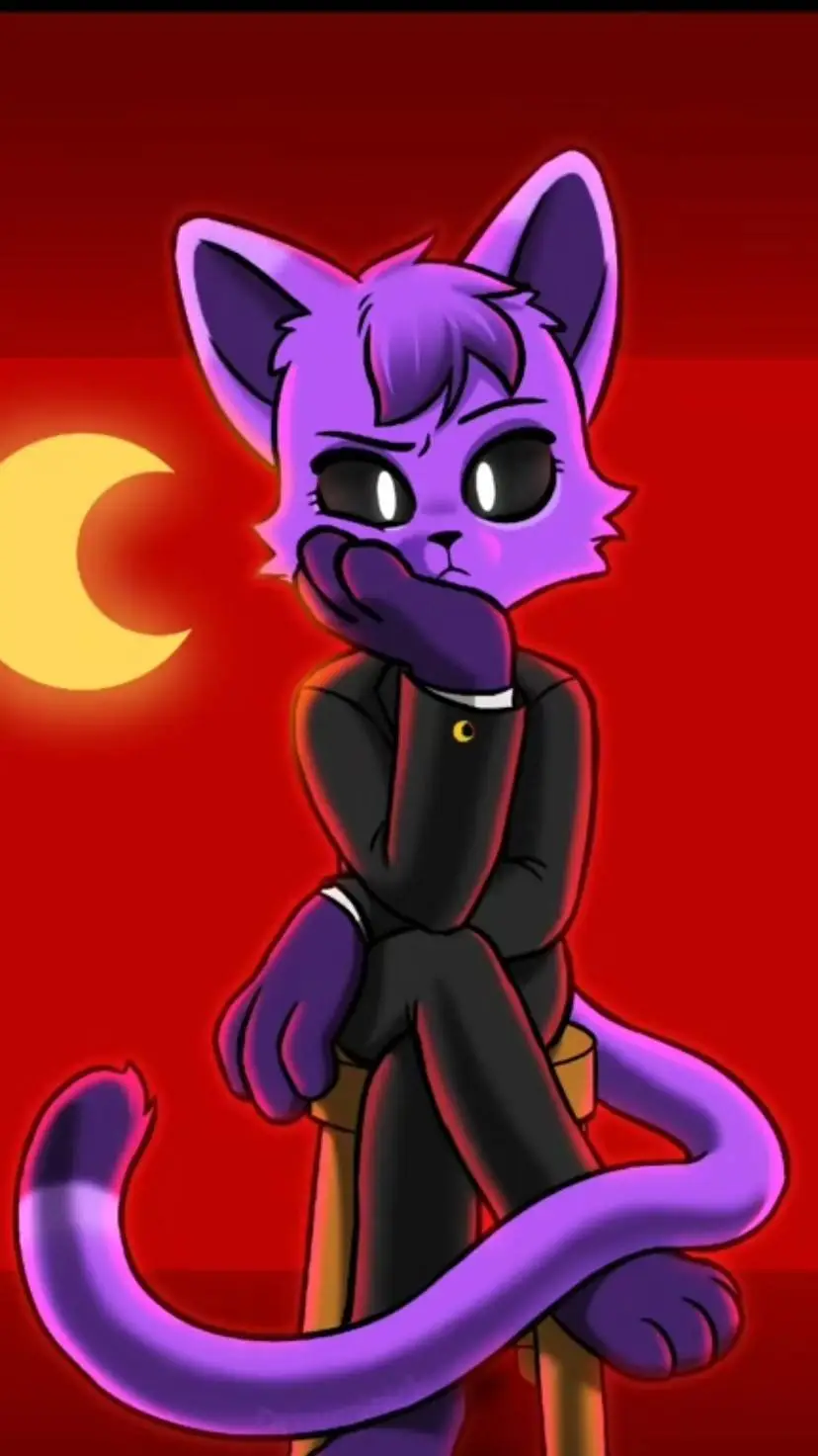 ai character: vampire catnap  background