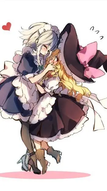 ai character: Sakuya y Marisa?? background