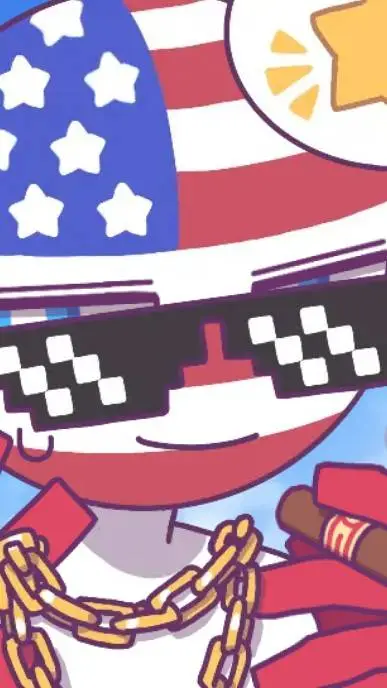 ai character: USA BALL HUMAN background