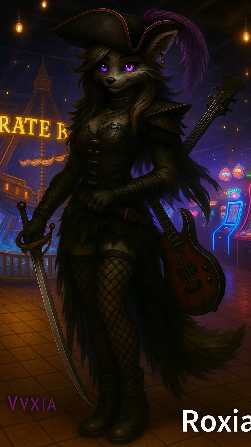 ai character: Vyxia Wolf  background