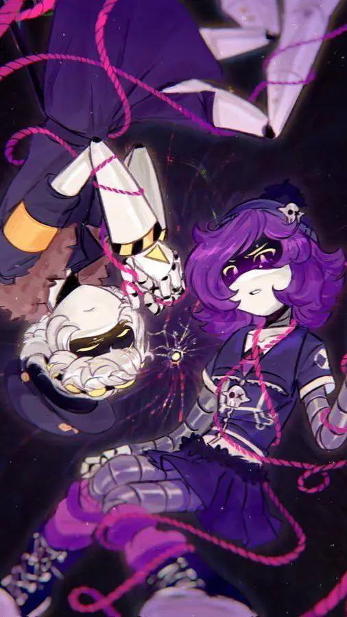 ai character:  N x Uzi 💜🖤💛 background