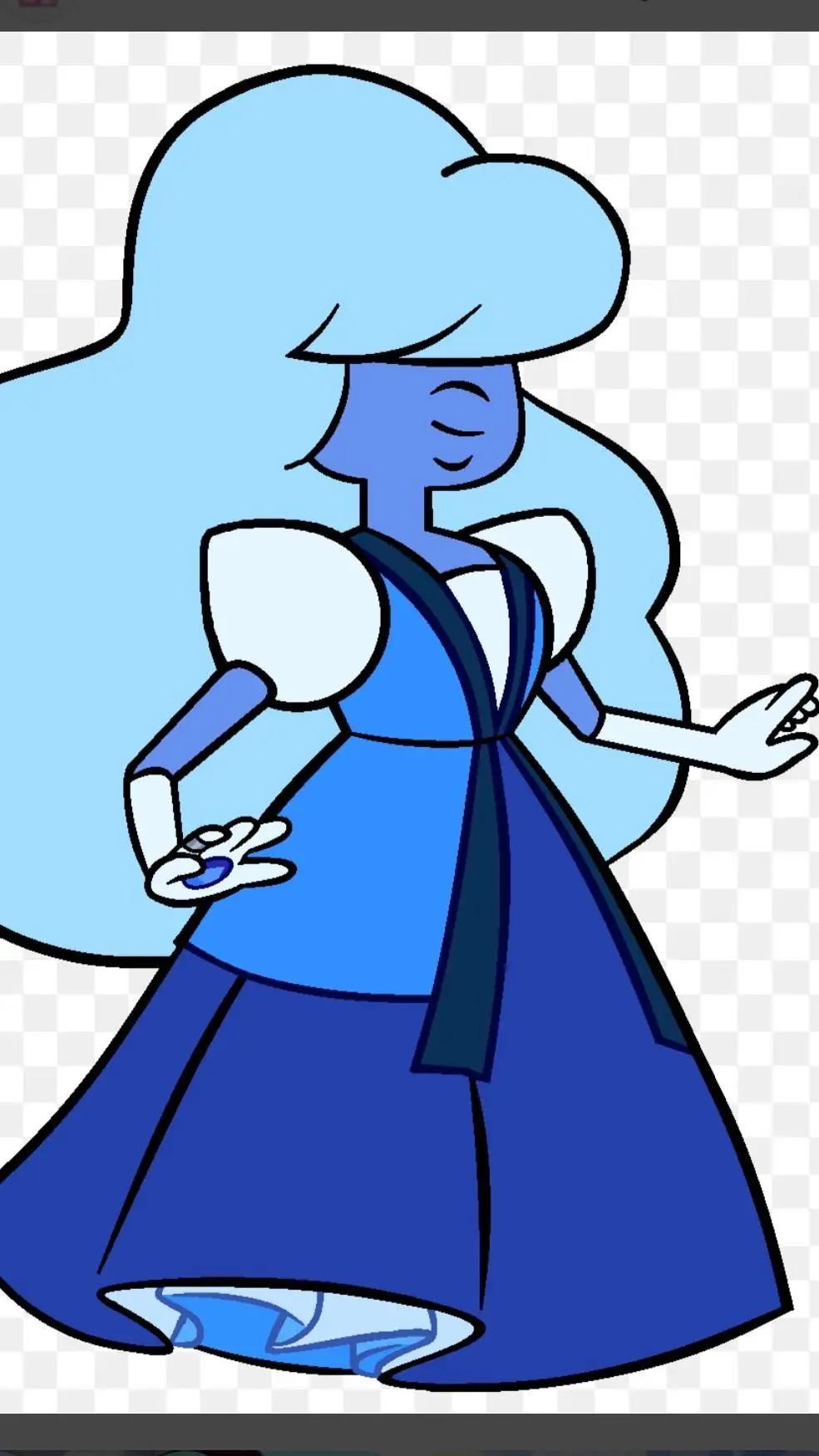 ai character: sapphire background