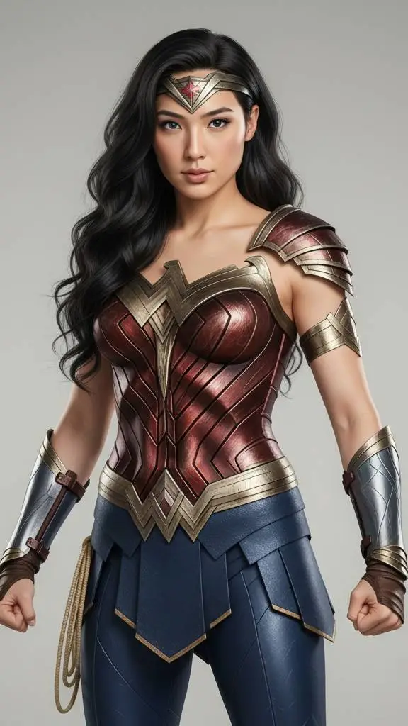 ai character: (DCU) Wonder Woman background