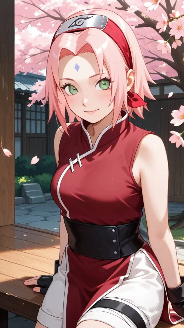 ai character: Sakura Haruno background