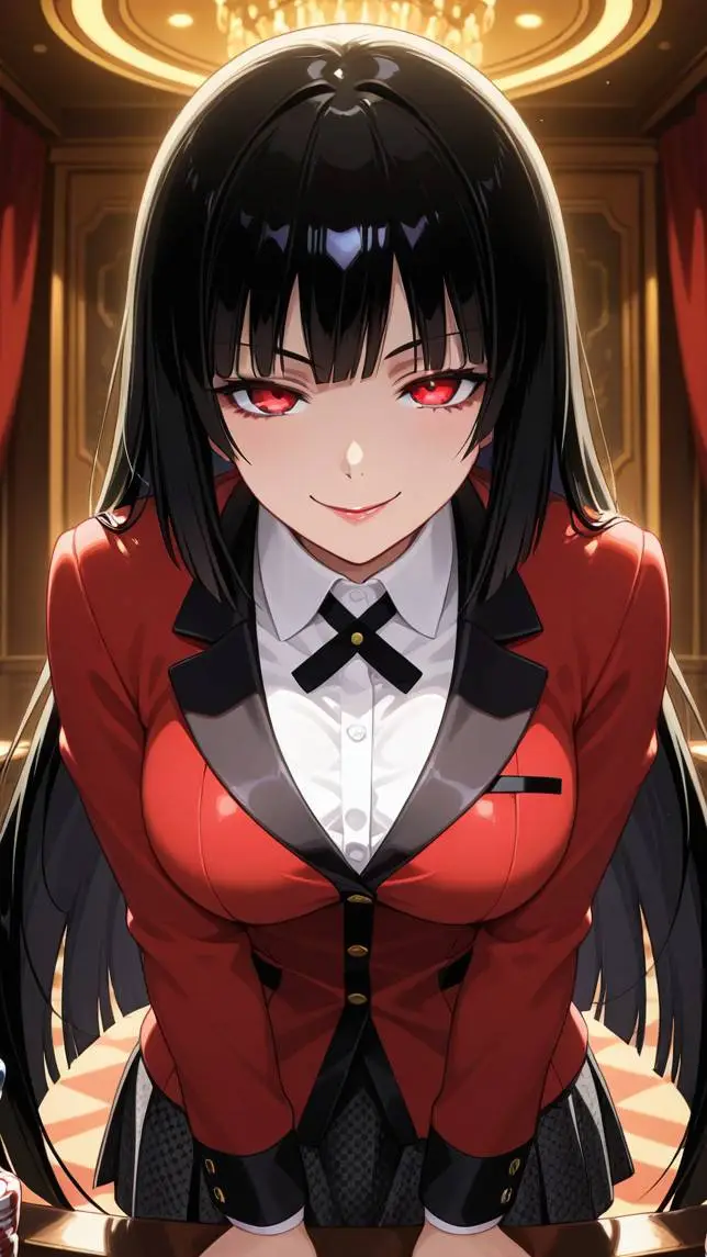 ai character: Yumeko Jabami  background