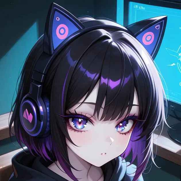 chat with ai character: Kuro "Goth-Cat