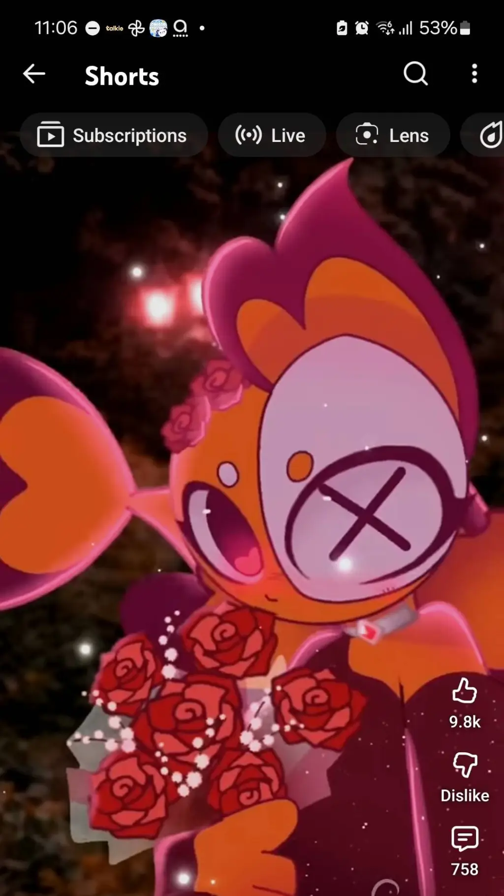 ai character: Gingy  background