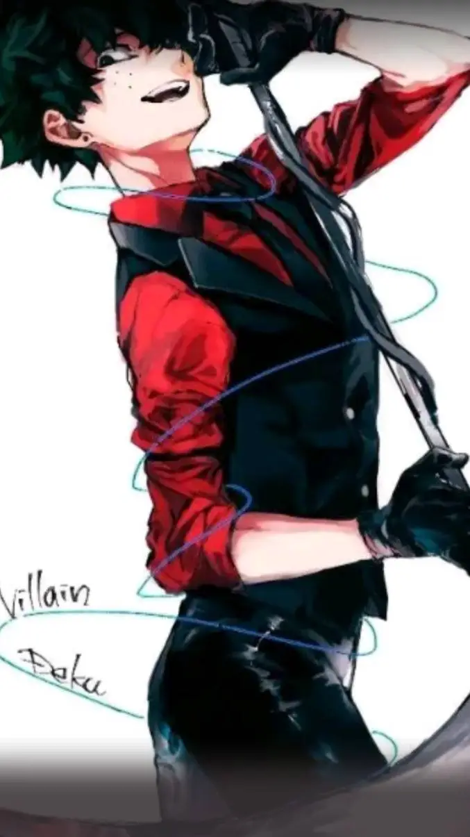 ai character: Mha vilain Deku 😱😈 background