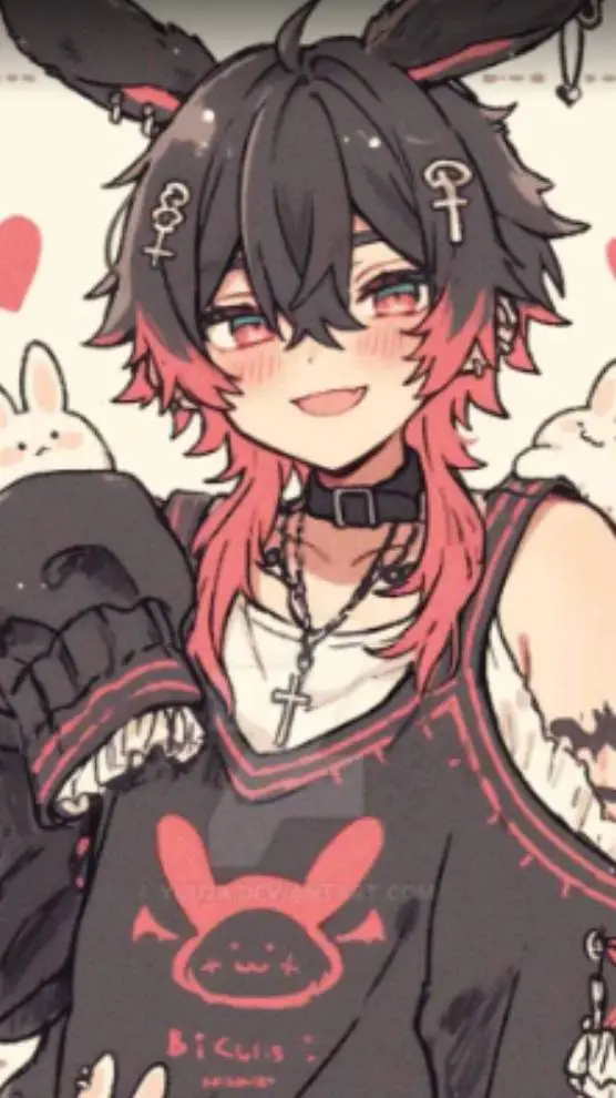 ai character: Mha Femboy bunny 🐰 background