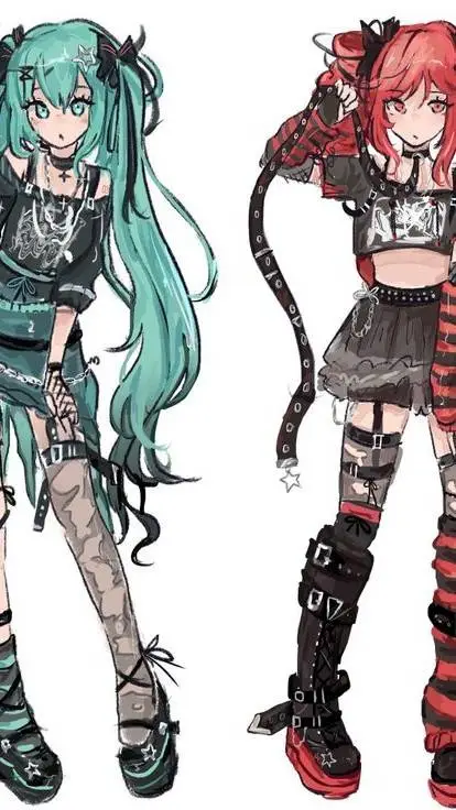 ai character: Miku and teto background