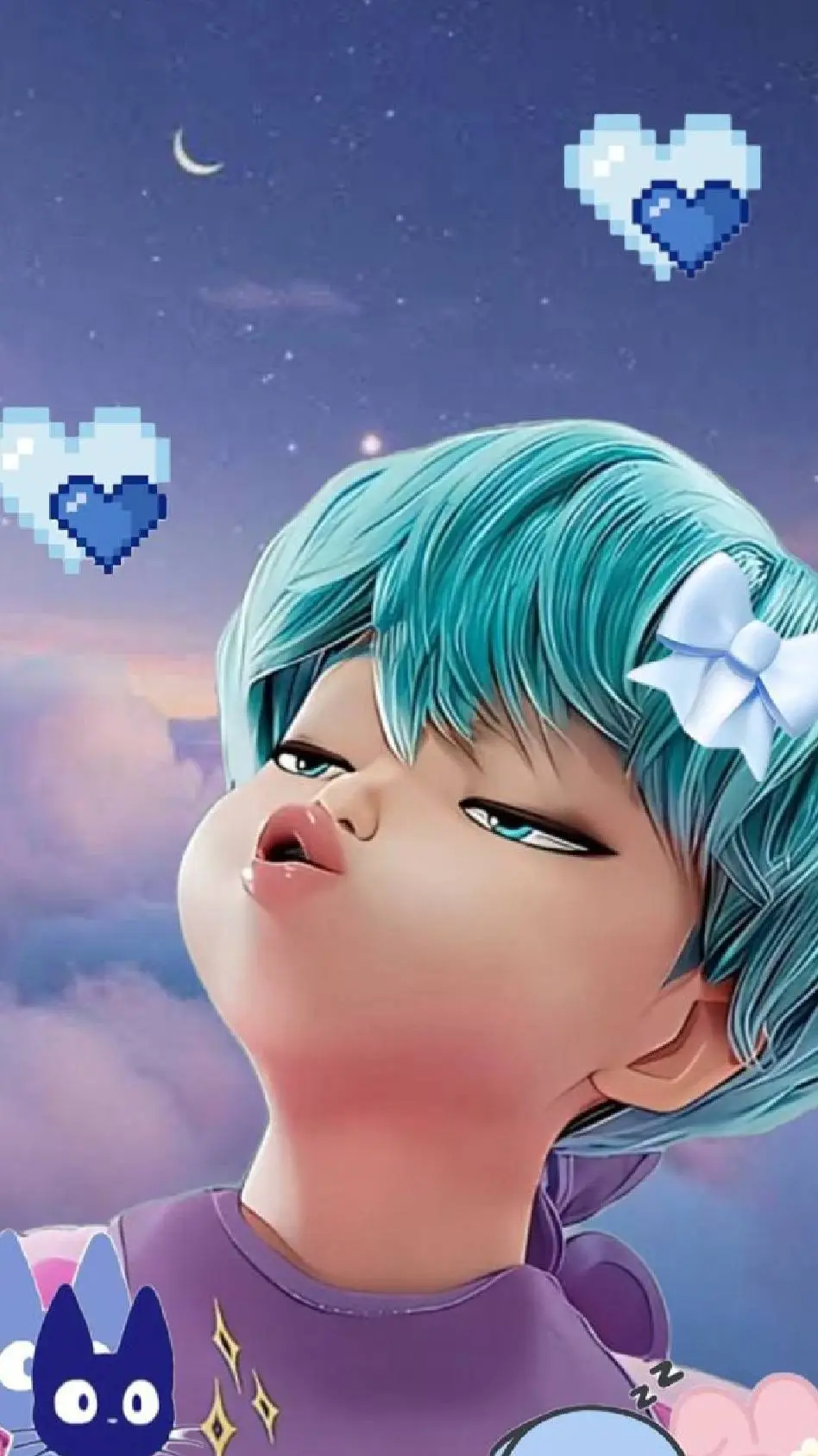 ai character: baby saja background