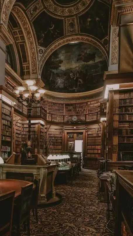 ai character: Pastely's Library background