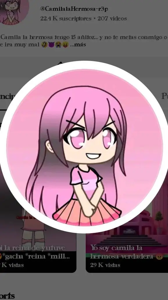 ai character: Camila la hermosa😑 background