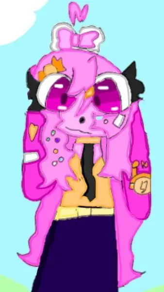 ai character: pinki🤩 background