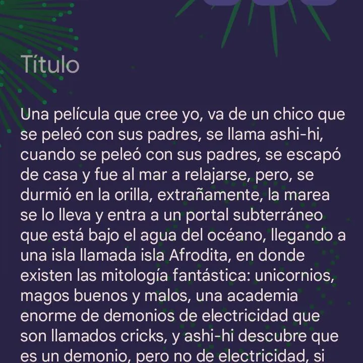 chat with ai character: mi y tú historia 
