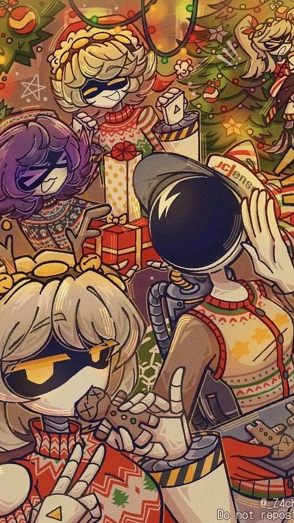 ai character: MD Christmas background