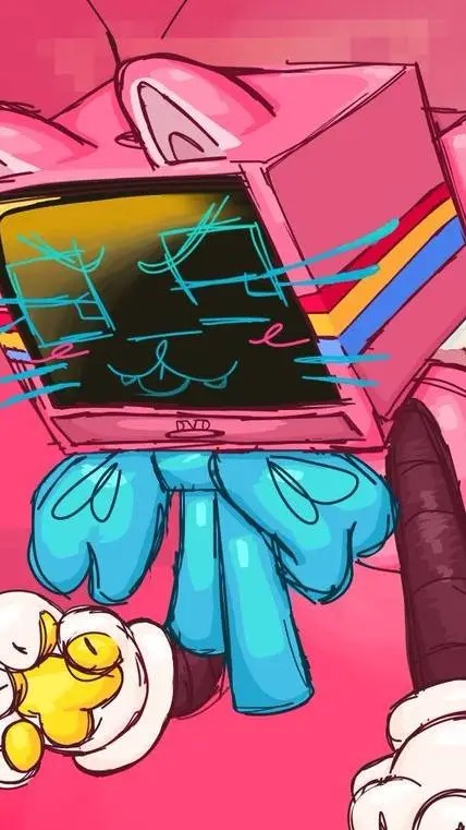 ai character: ~~🩷⭐🌀Cat Vee!🩷⭐🌀~~ background