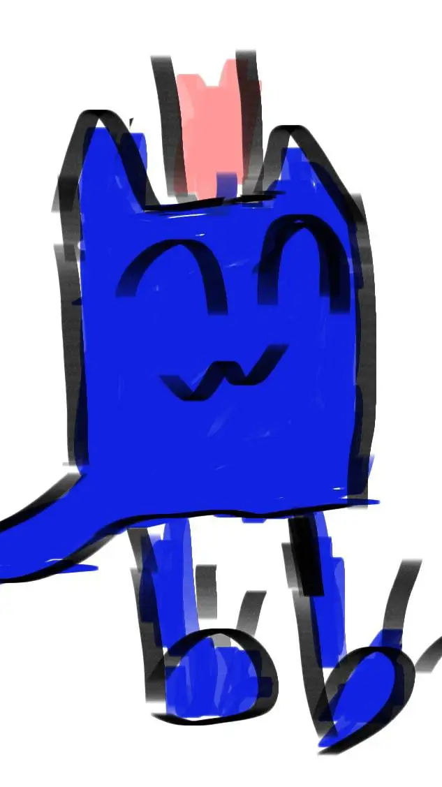 ai character: blue cat background