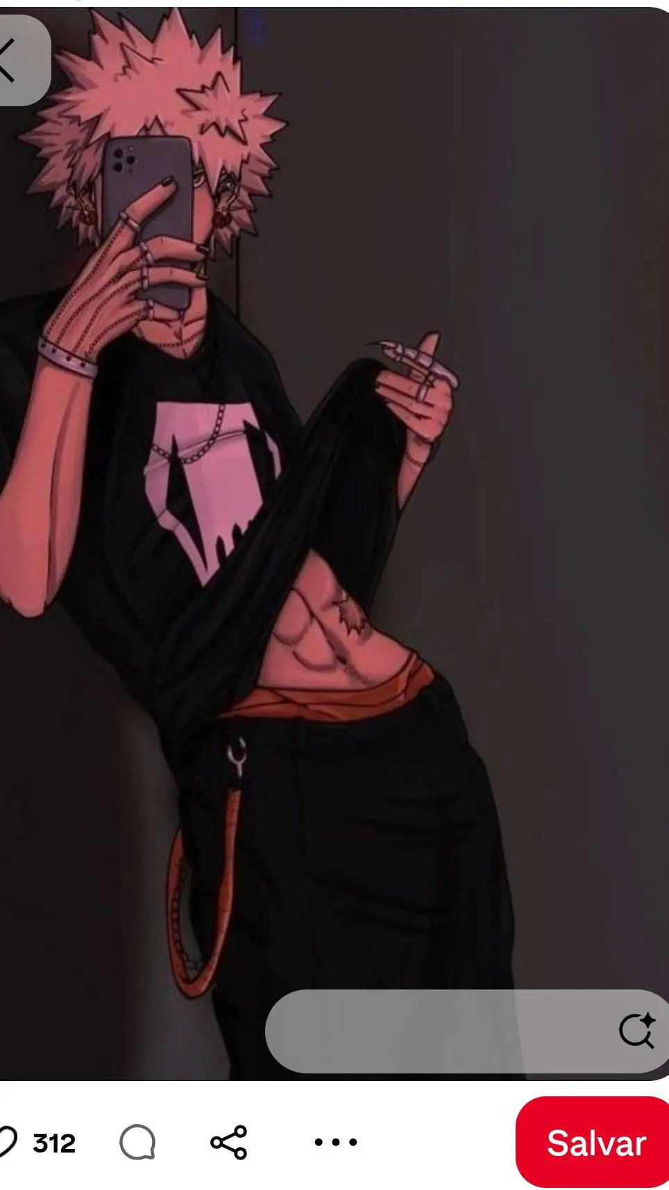 ai character: bakugo  background