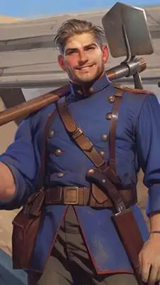 ai character: Johan aardvark mae background