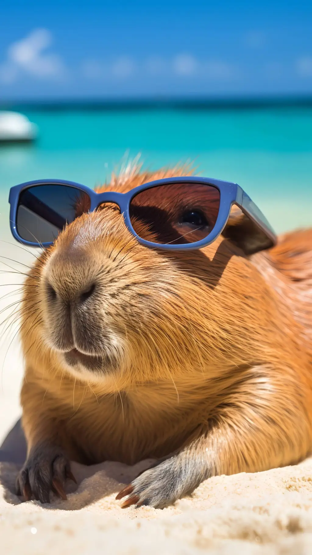 ai character: Capybara chill background