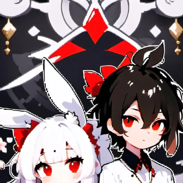 chat with ai character: black x and white 