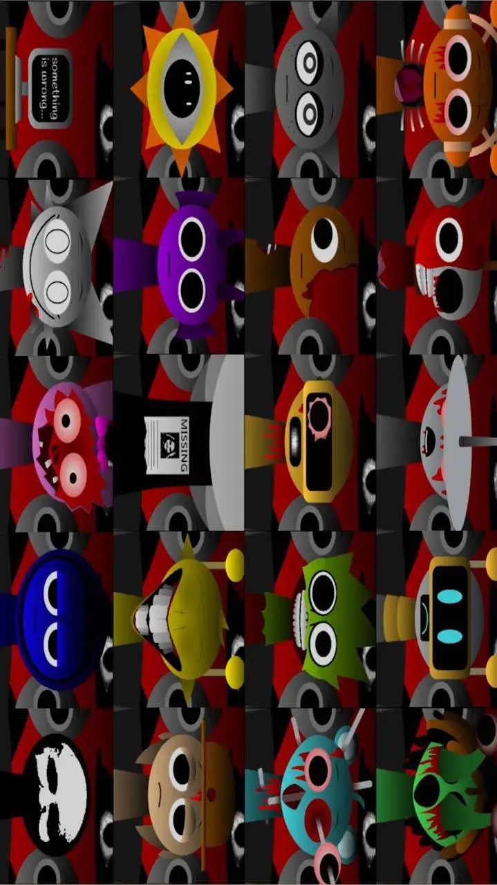 ai character: Sprunki face 2 💀 background