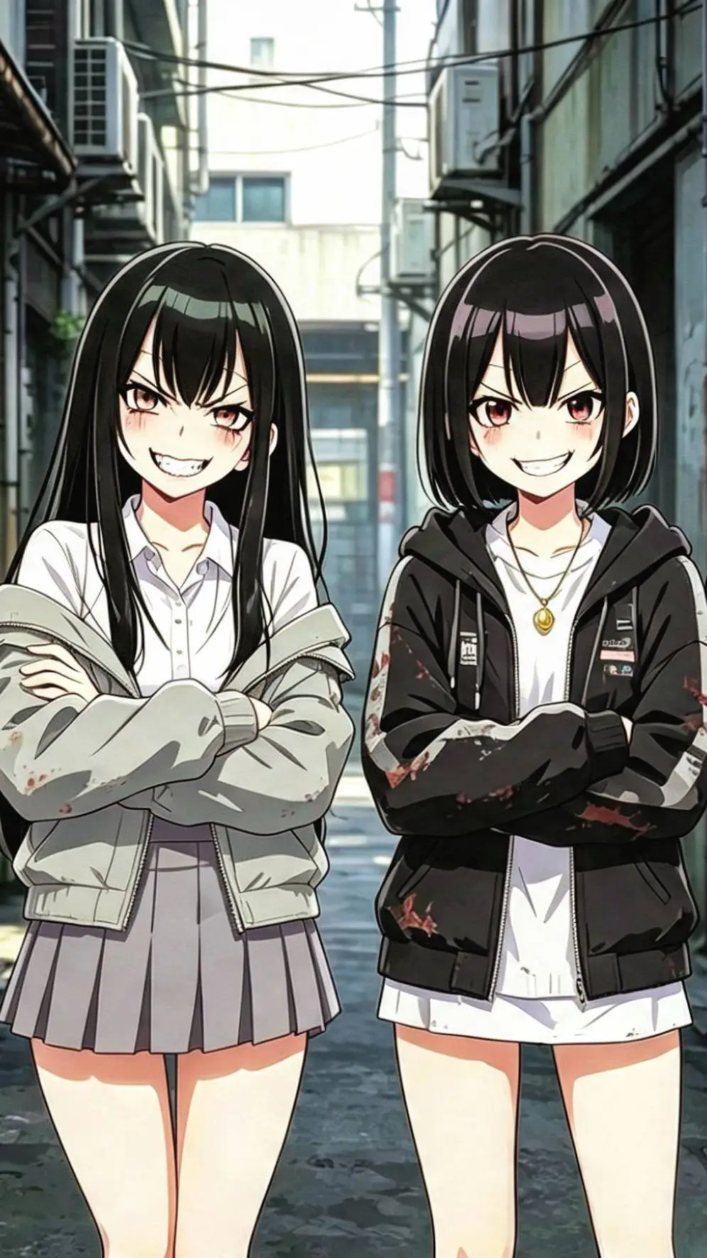ai character: 💀Nicole y María💀 background