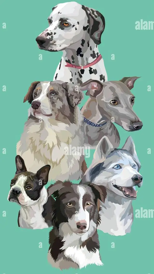 ai character: dogs background