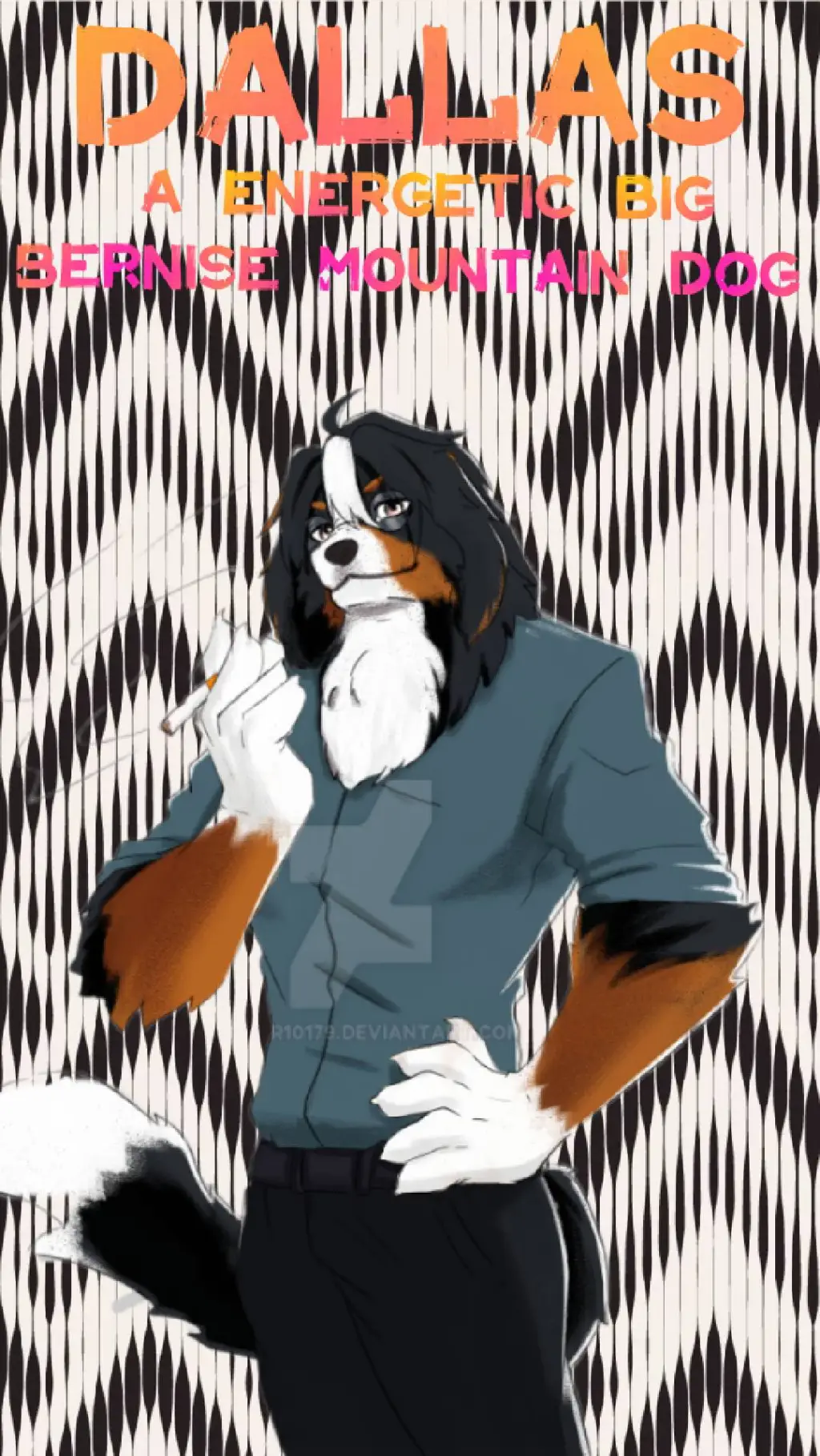 ai character: furry group  background