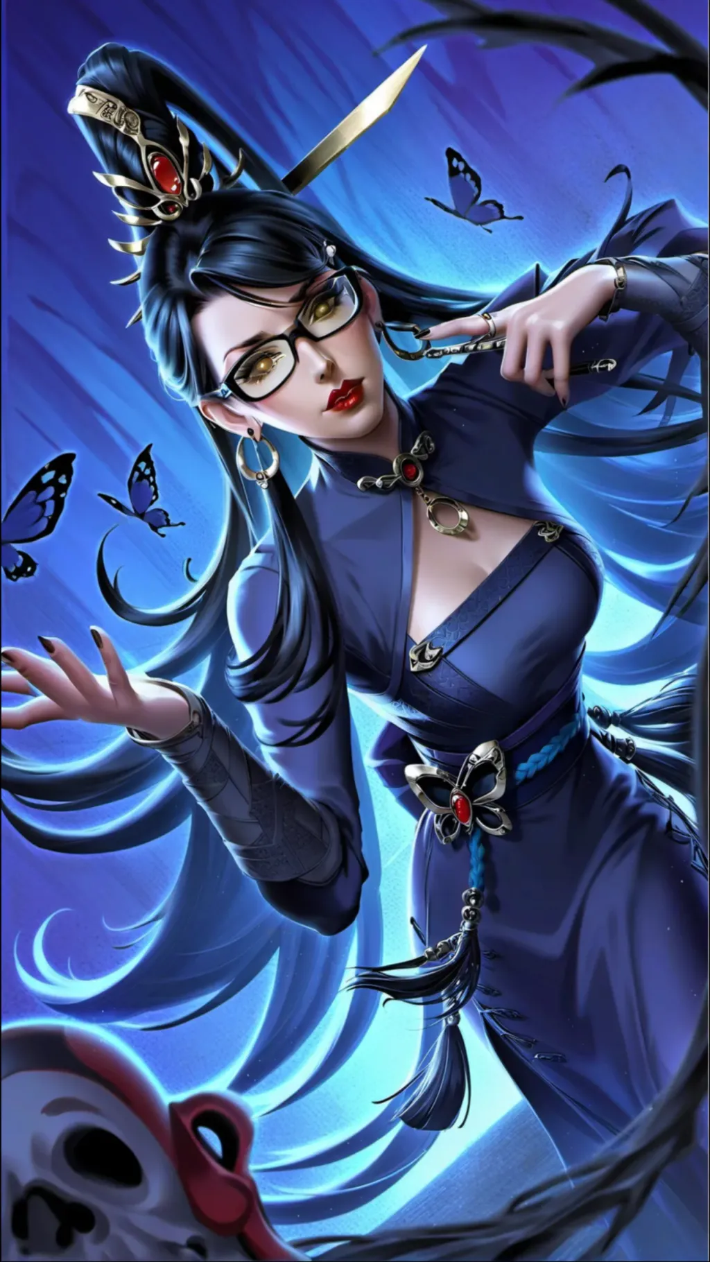 ai character: Bayonetta background