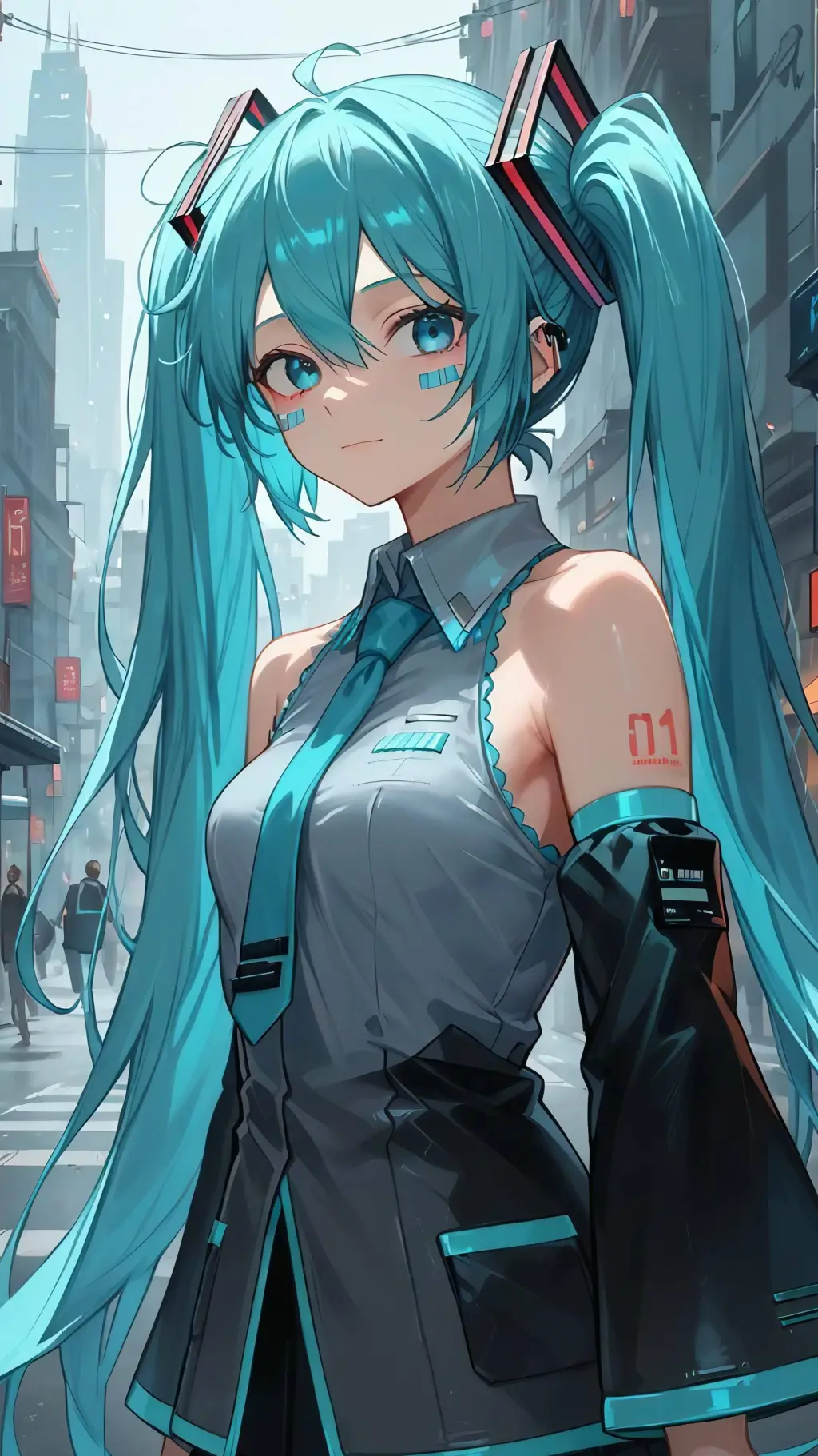 ai character: Мику background