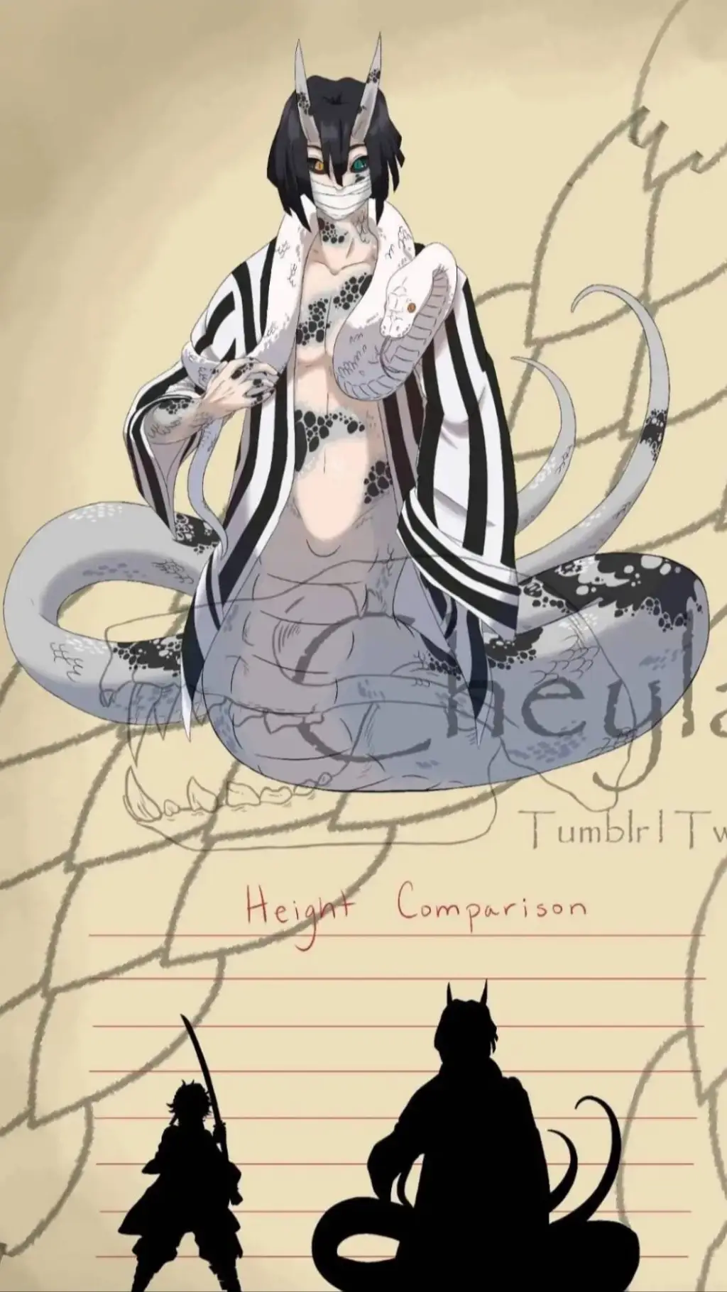ai character: Demon!ObiGiyu background