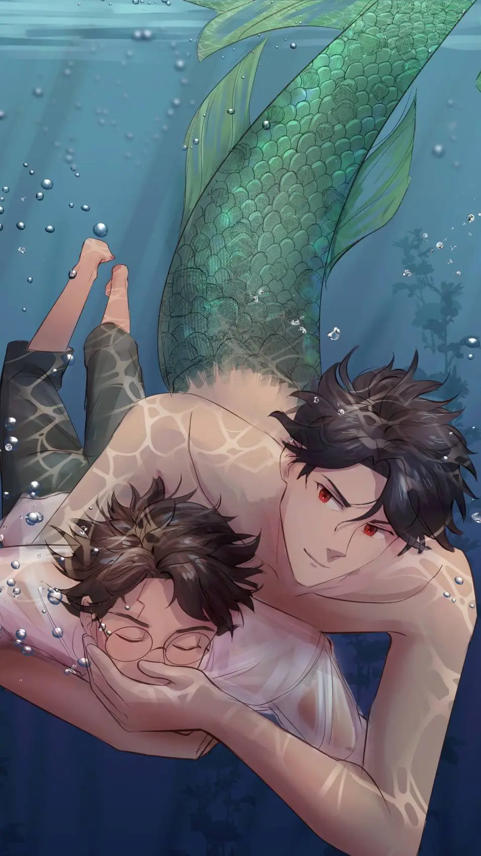 ai character: HP Mermaid AU background