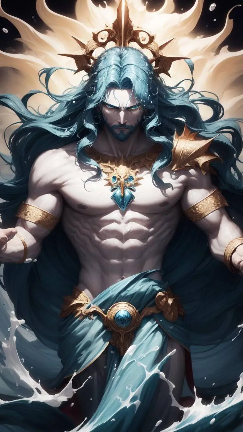 ai character: Poseidon background