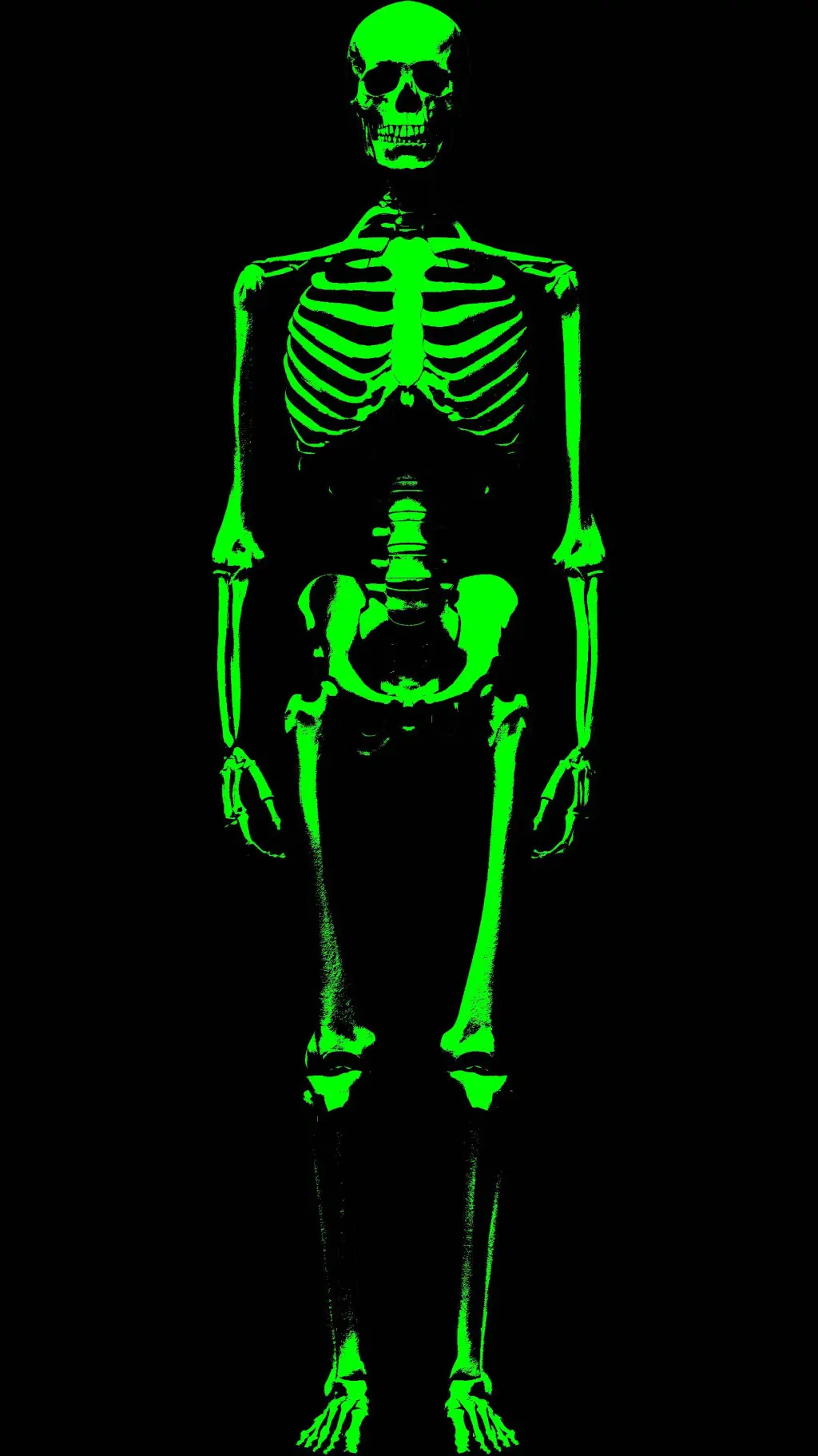 ai character: mean green skele background