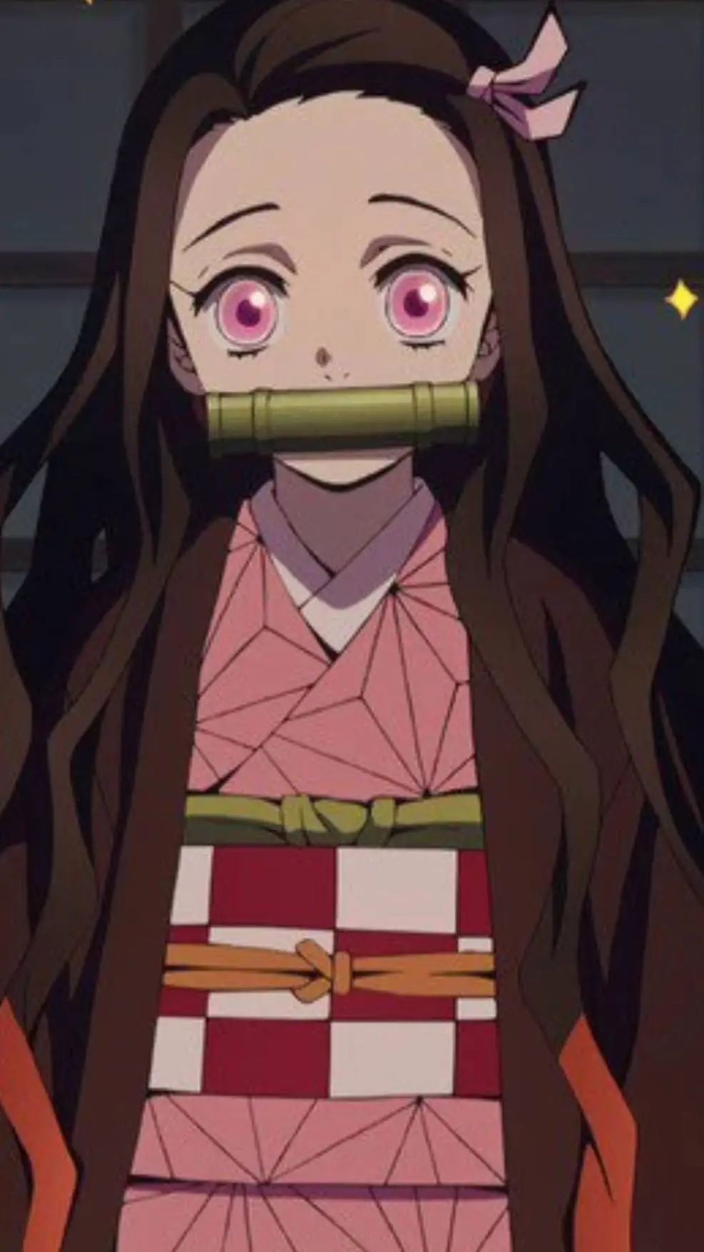ai character: nezuko lil sis background