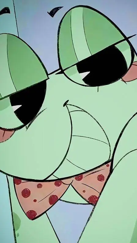 ai character: RIBBIT 💚 background