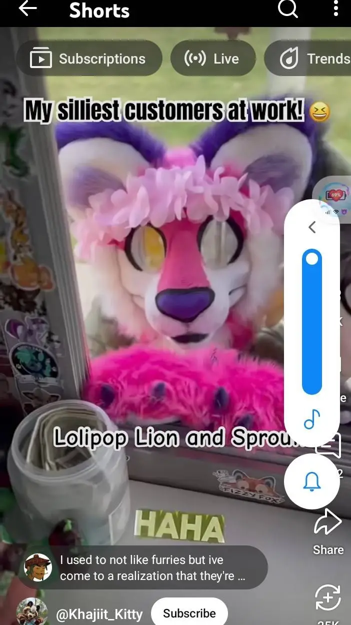 ai character: FURRY INF background