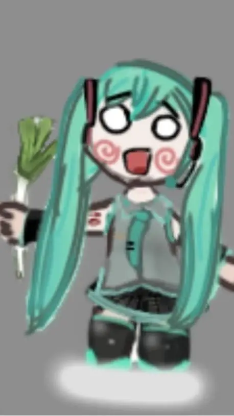 ai character: Mini Hatsune Miku background