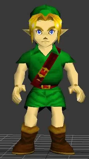 ai character: Majora's Mask Link background