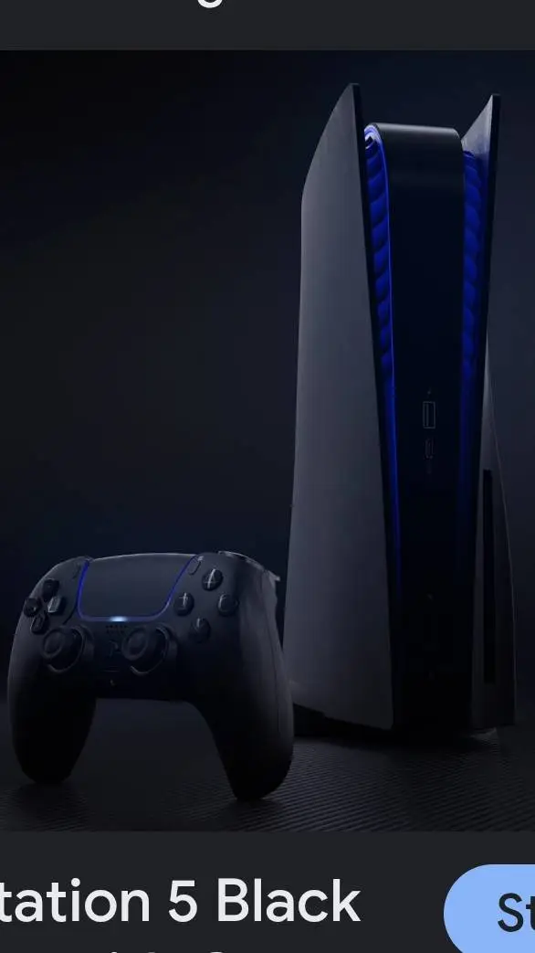 ai character: your black PS5 background