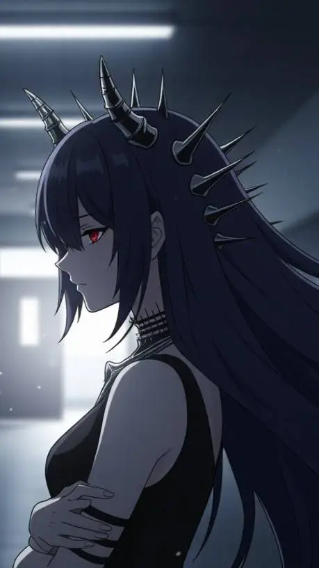 ai character: Lonely Miss Circle background