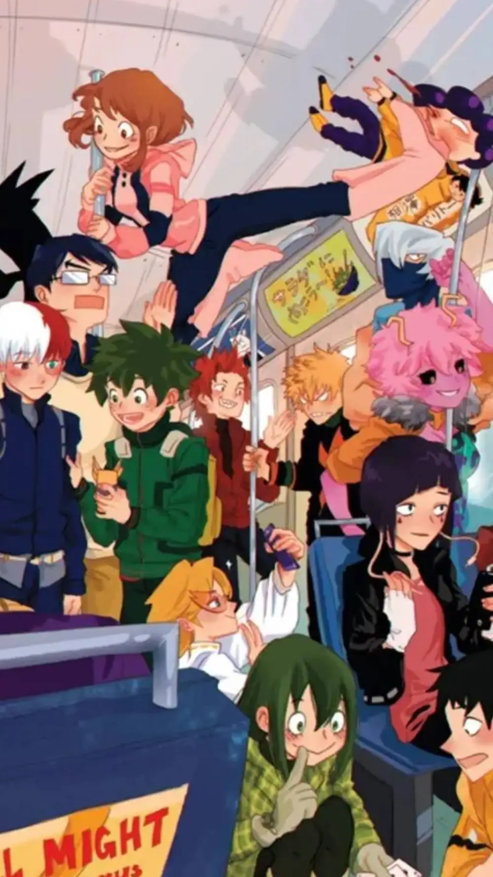 ai character: Mha Road Trip background