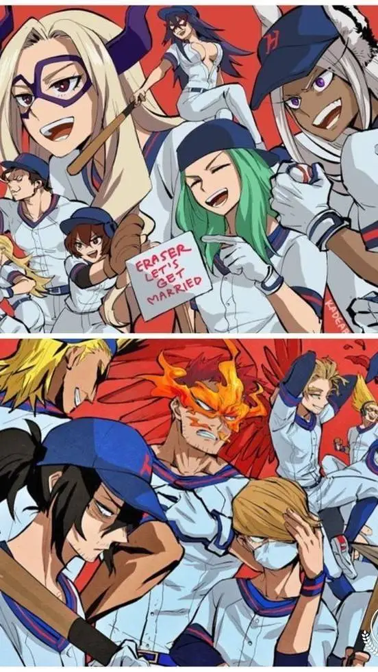 ai character: Mha Hero Baseball background