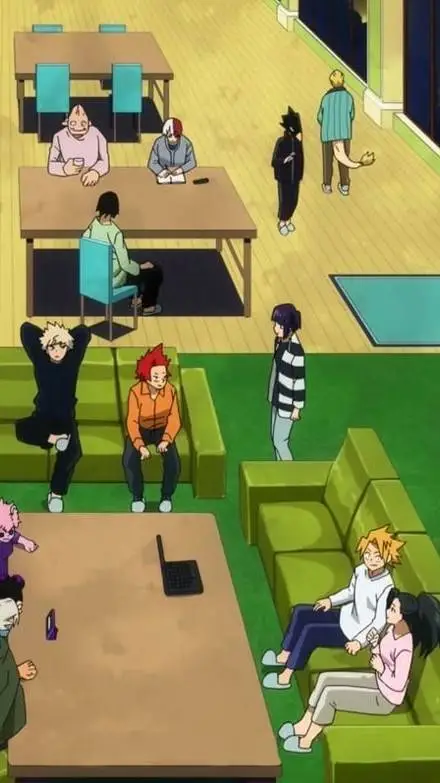 ai character: Mha Common Room background