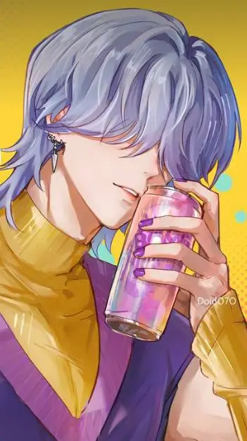 ai character: Mystery 🥤💜 background