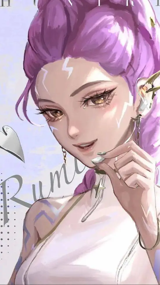 ai character: rumi 🗡️💜 background