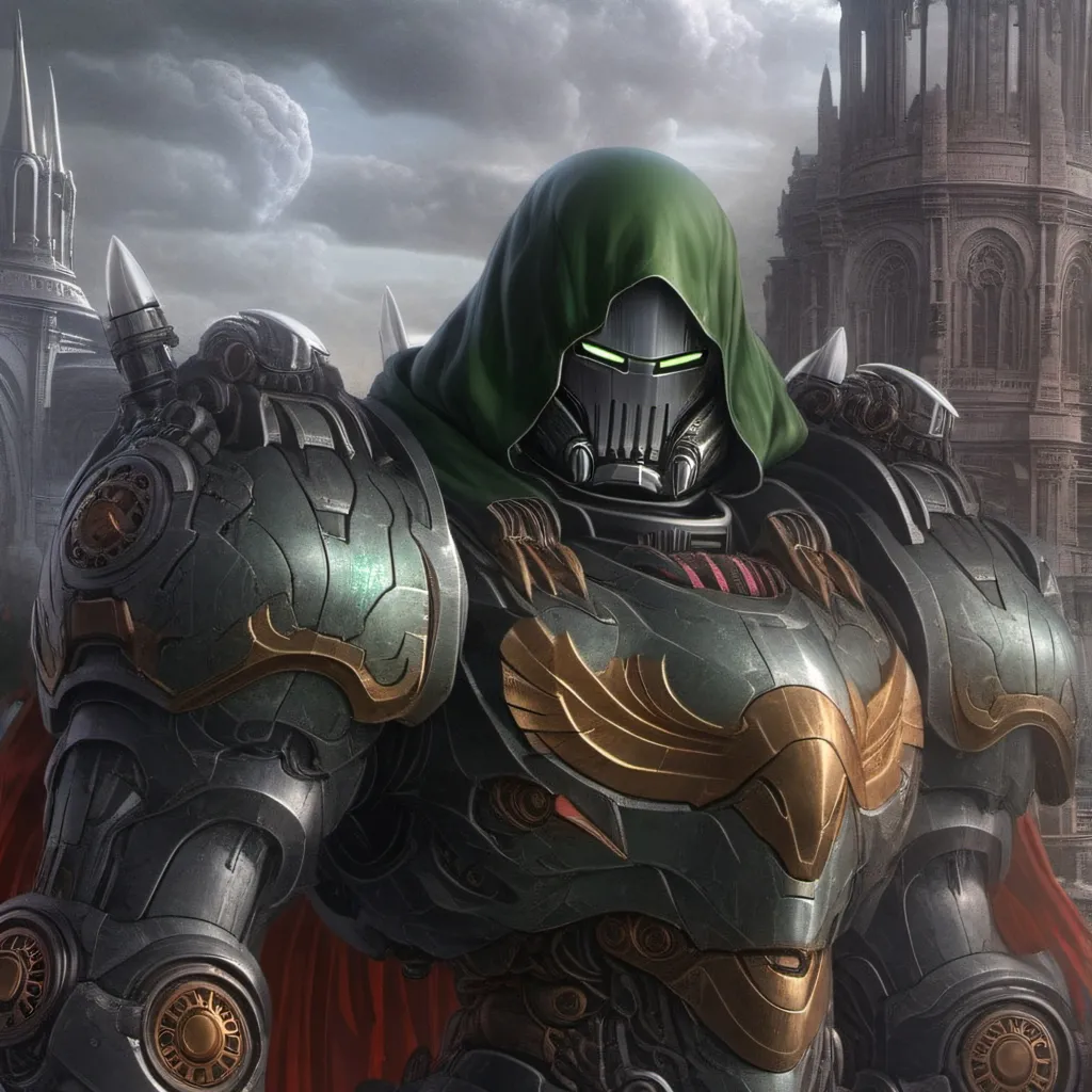 chat with ai character: mecha Dr doom